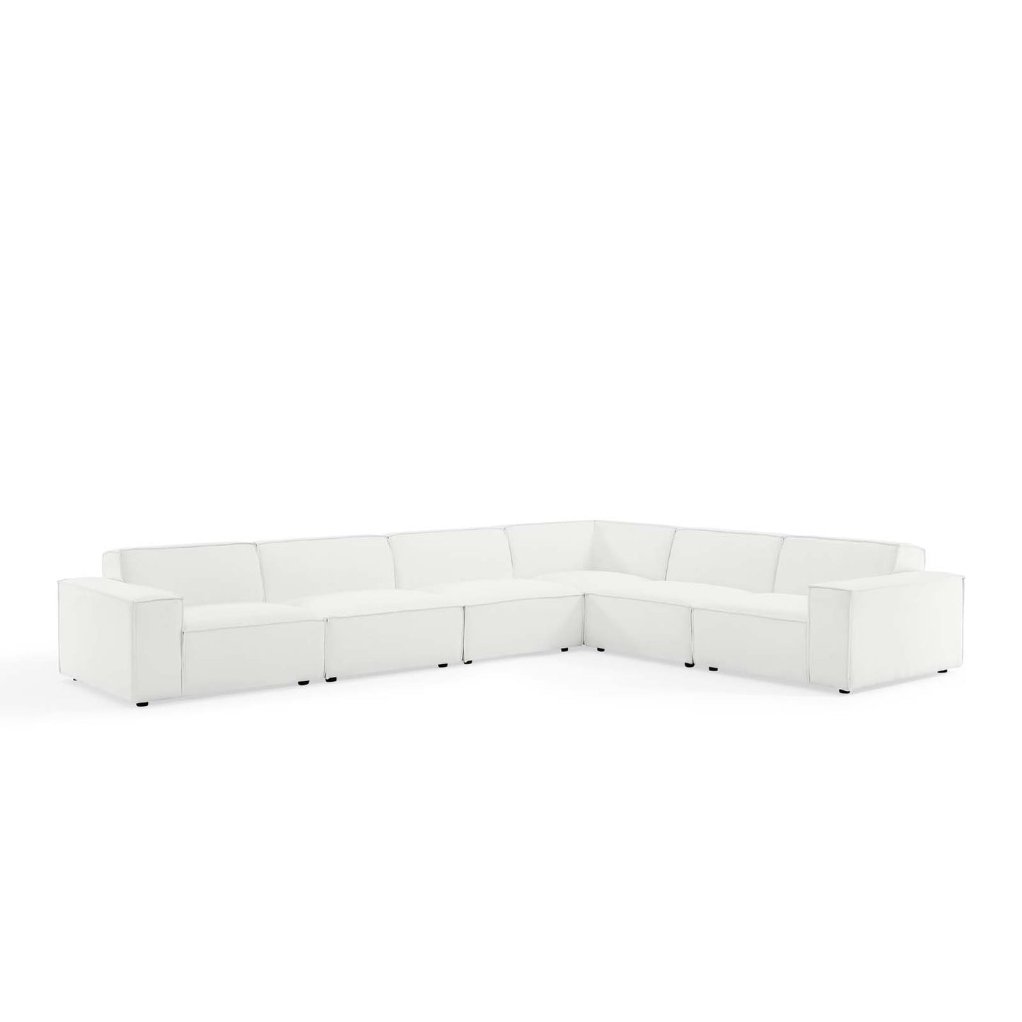 Restore 6-Piece Sectional Sofa, Fabric, White, 19275