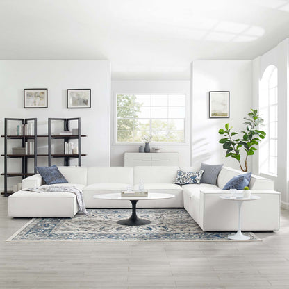 Restore 7-Piece Sectional Sofa, Fabric, White, 19277