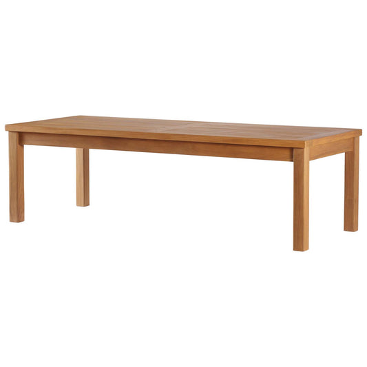 Upland Outdoor Patio Teak Wood Coffee Table, Wood, Brown Natural, 19280