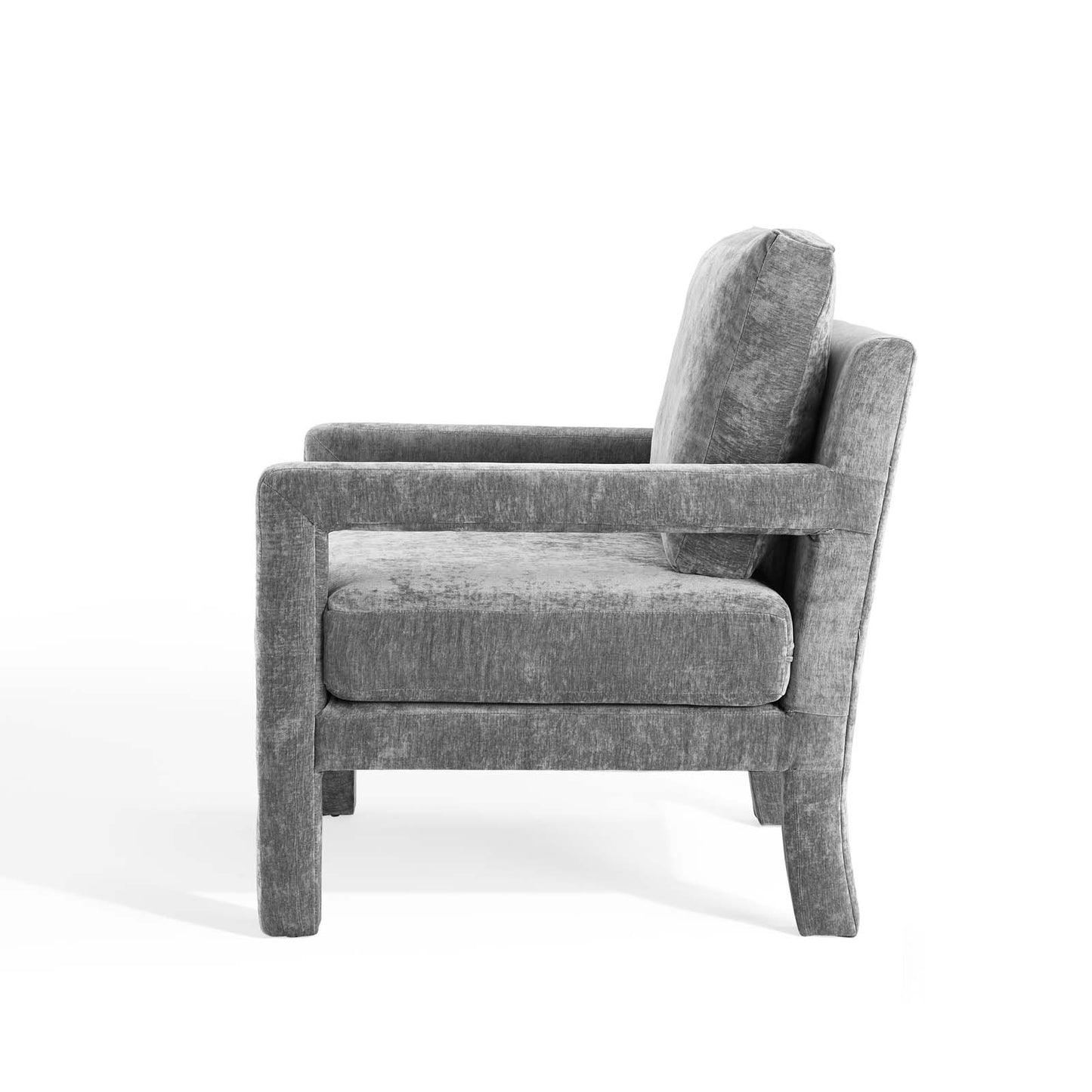 Rehearse Crushed Performance Velvet Armchair, Velvet, Grey Gray, 19303