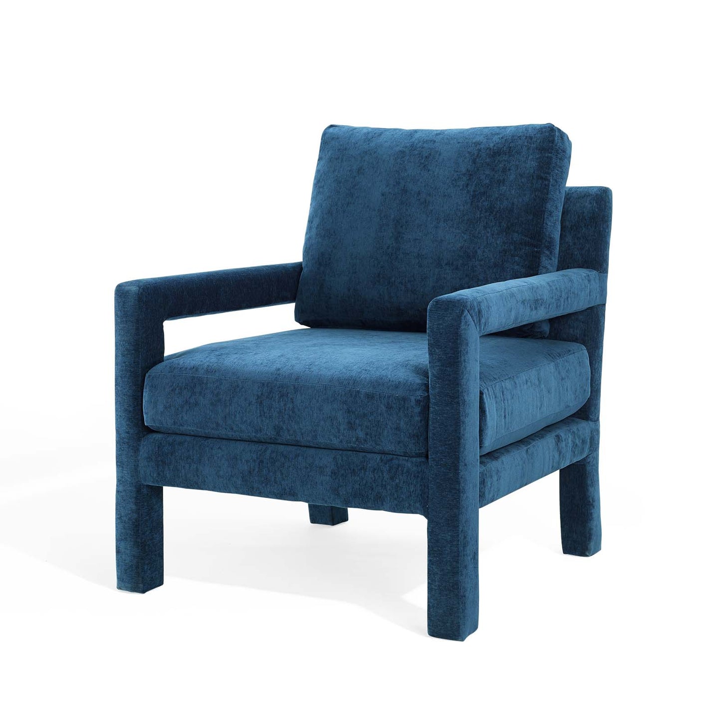 Rehearse Crushed Performance Velvet Armchair, Velvet, Blue Navy, 19304
