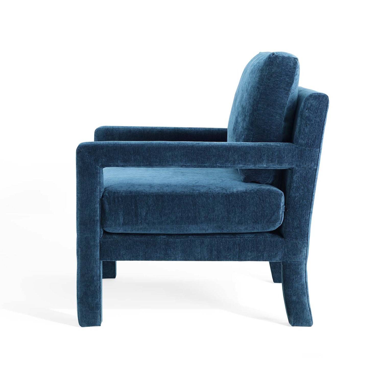 Rehearse Crushed Performance Velvet Armchair, Velvet, Blue Navy, 19304
