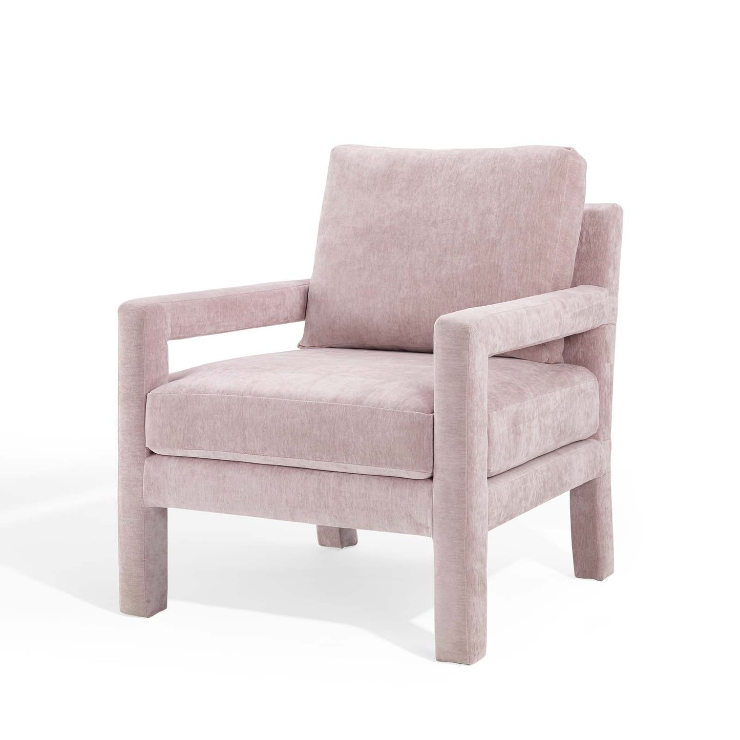 Rehearse Crushed Performance Velvet Armchair, Velvet, Pink, 19305