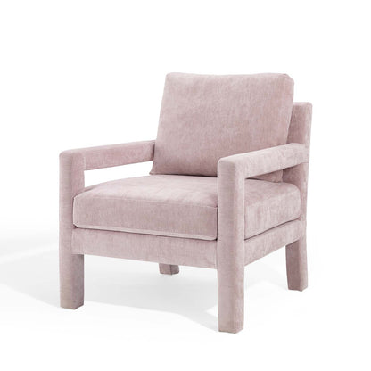 Rehearse Crushed Performance Velvet Armchair, Velvet, Pink, 19305
