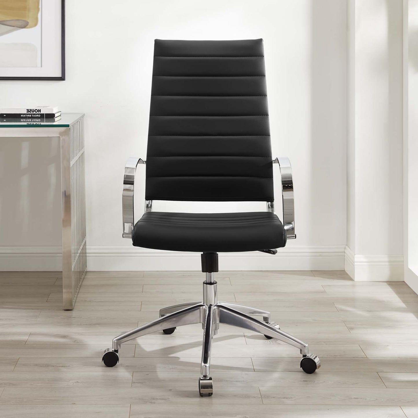 Jive Highback Office Chair, Faux Leather, Black, 19310