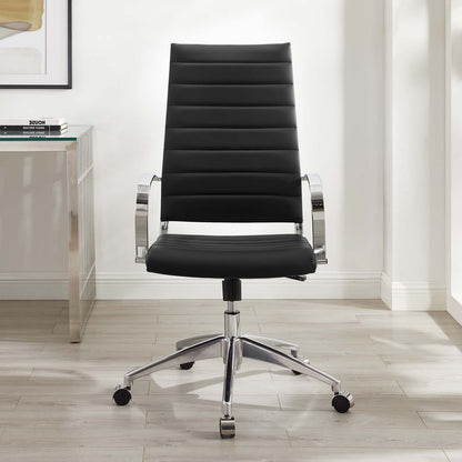 Jive Highback Office Chair, Faux Leather, Black, 19310