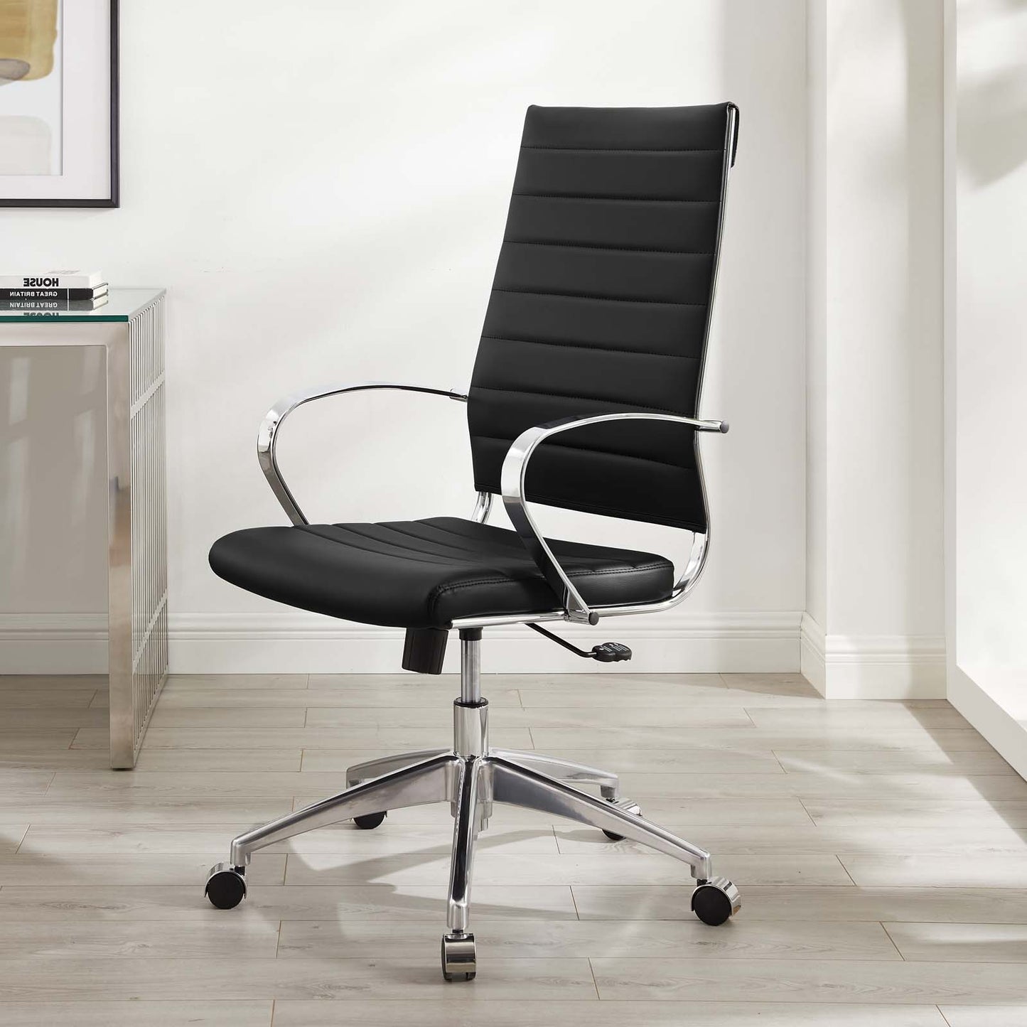 Jive Highback Office Chair, Faux Leather, Black, 19310
