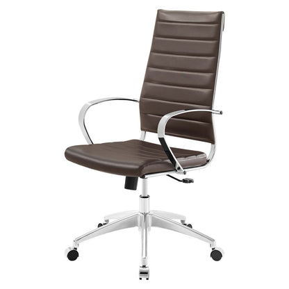 Jive Highback Office Chair, Faux Leather, Brown, 19311