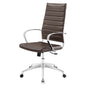 Jive Highback Office Chair, Faux Leather, Brown, 19311