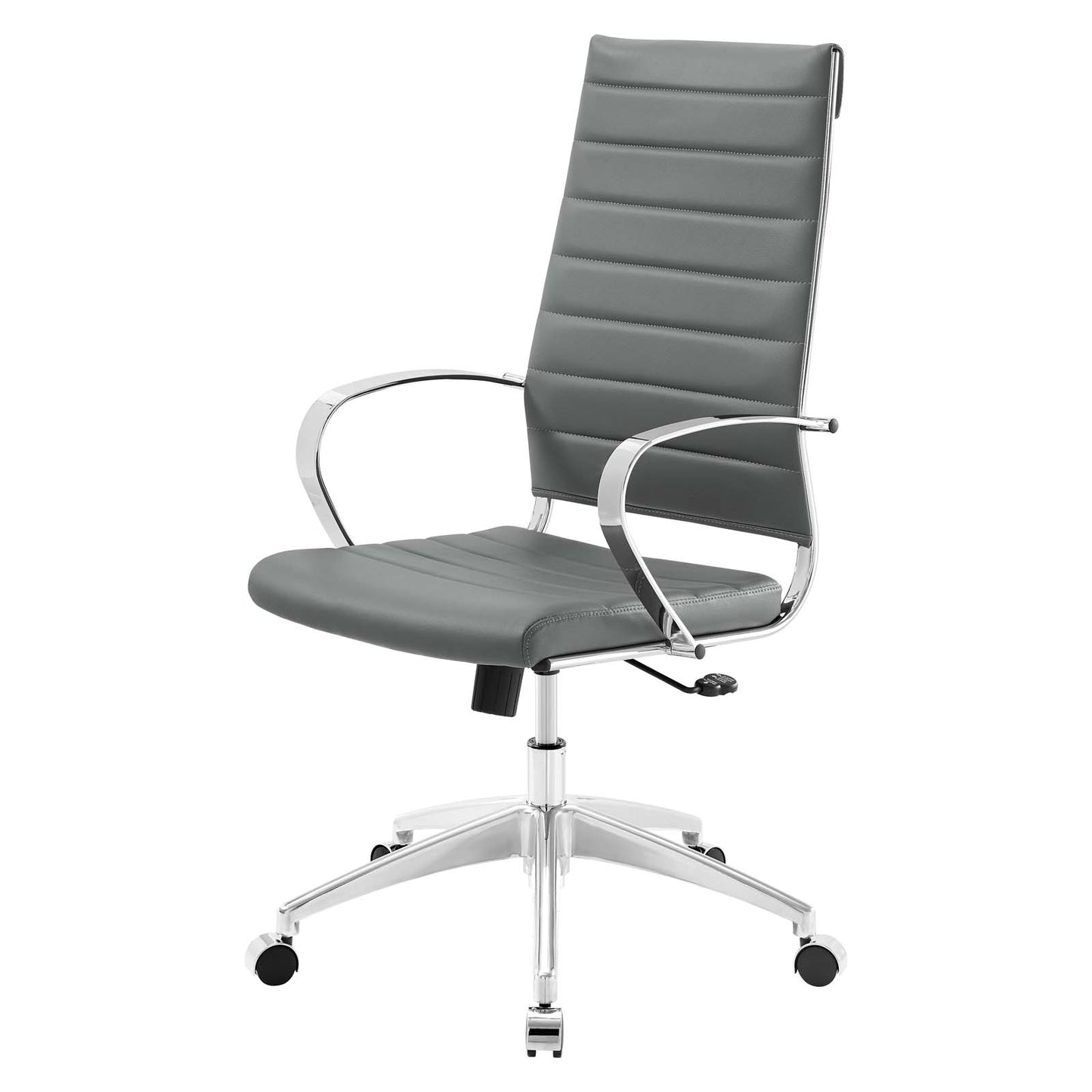 Jive Highback Office Chair, Faux Leather, Grey Gray, 19312
