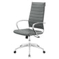 Jive Highback Office Chair, Faux Leather, Grey Gray, 19312