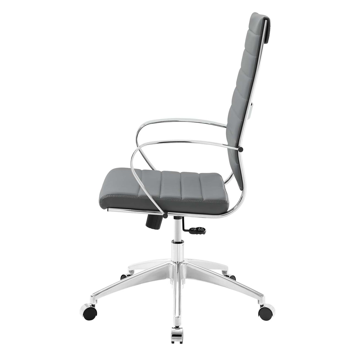 Jive Highback Office Chair, Faux Leather, Grey Gray, 19312