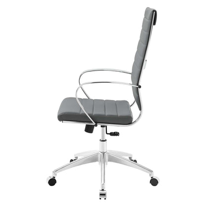 Jive Highback Office Chair, Faux Leather, Grey Gray, 19312