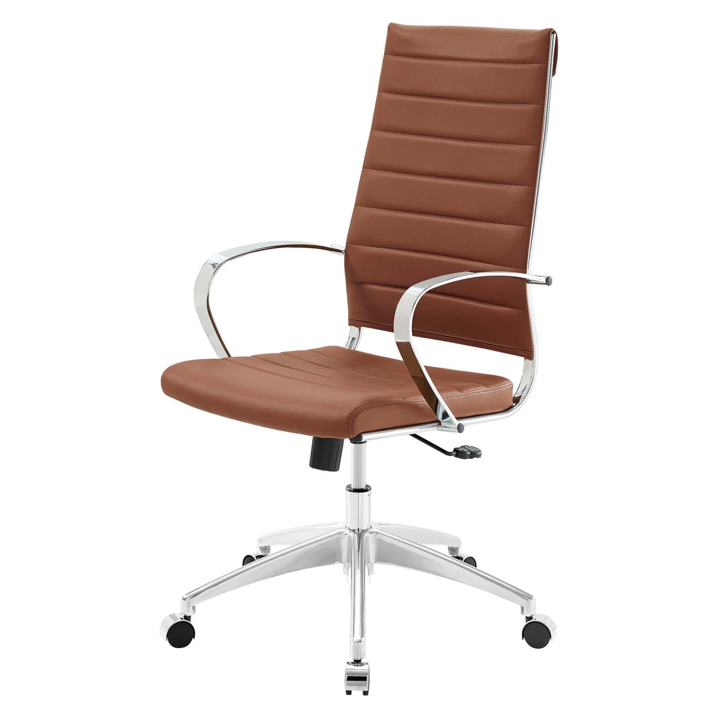 Jive Highback Office Chair, Faux Leather, Red Brown, 19315