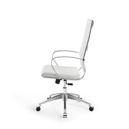 Jive Highback Office Chair, Faux Leather, White, 19316