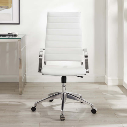 Jive Highback Office Chair, Faux Leather, White, 19316