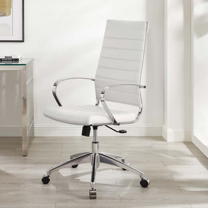 Jive Highback Office Chair, Faux Leather, White, 19316