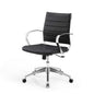 Jive Mid Back Office Chair, Faux Leather, Black, 19318