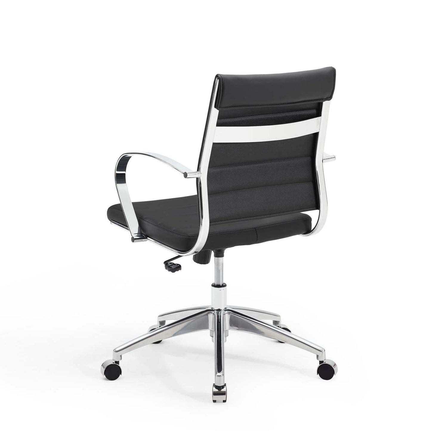 Jive Mid Back Office Chair, Faux Leather, Black, 19318