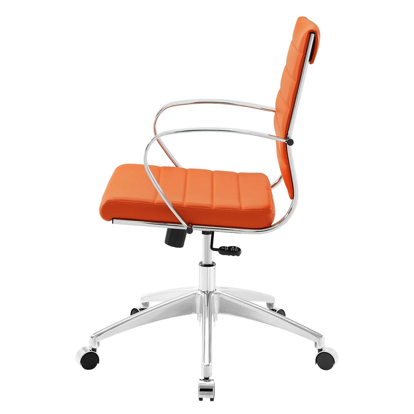 Jive Mid Back Office Chair, Faux Leather, Orange, 19321