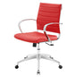 Jive Mid Back Office Chair, Faux Leather, Red, 19322