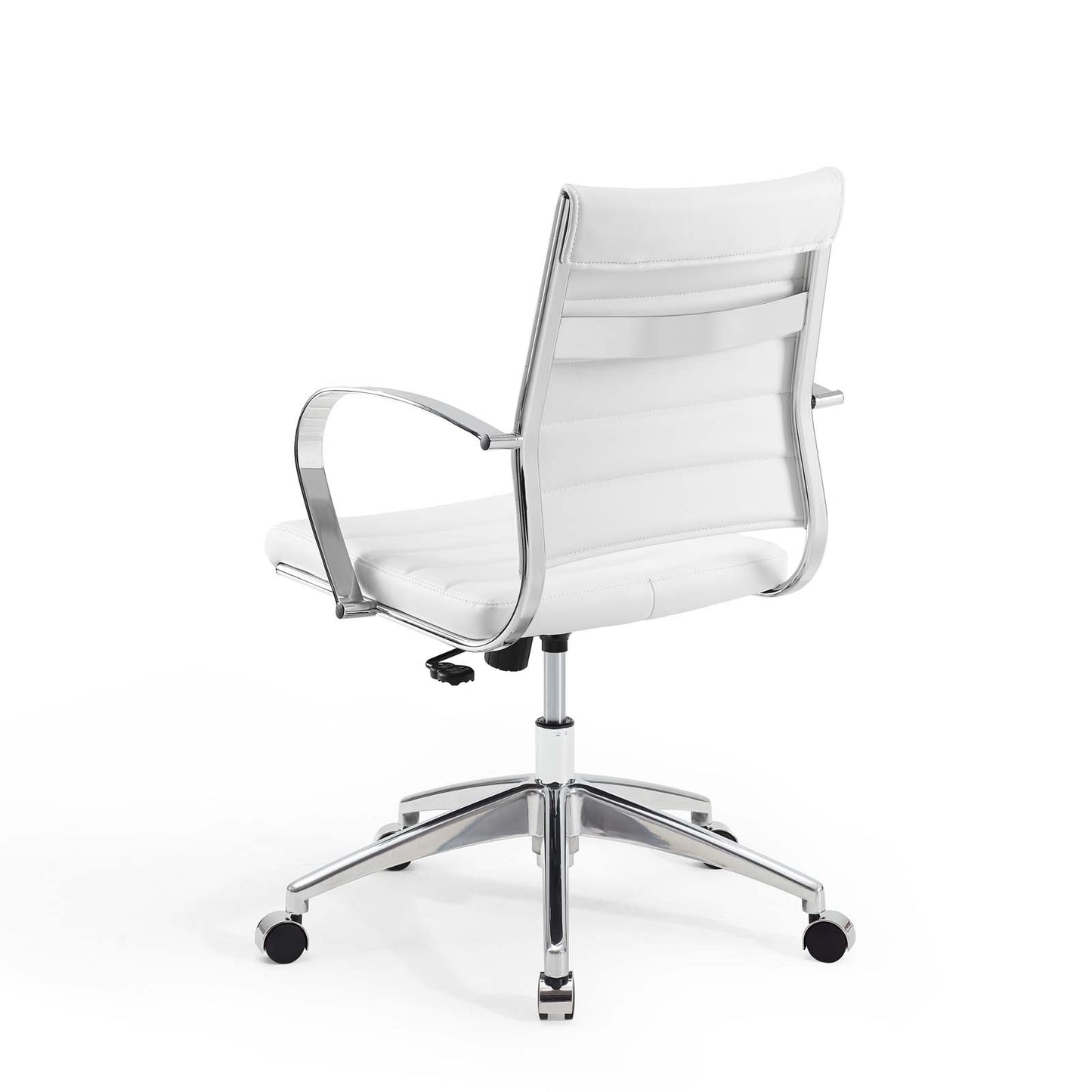 Jive Mid Back Office Chair, Faux Leather, White, 19324