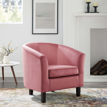 Prospect Performance Velvet Armchair, Velvet, Pink, 19326