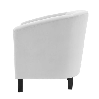 Prospect Performance Velvet Armchair, Velvet, Light Grey Gray, 19328