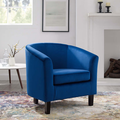 Prospect Performance Velvet Armchair, Velvet, Blue Navy, 19329