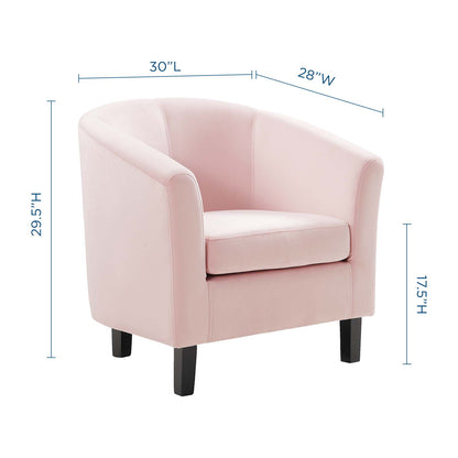 Prospect Performance Velvet Armchair, Velvet, Pink, 19330