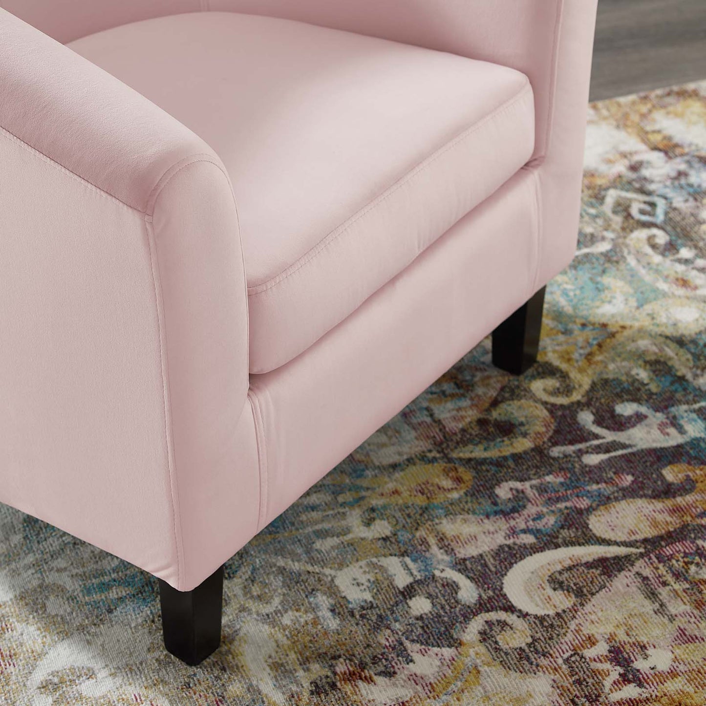 Prospect Performance Velvet Armchair, Velvet, Pink, 19330