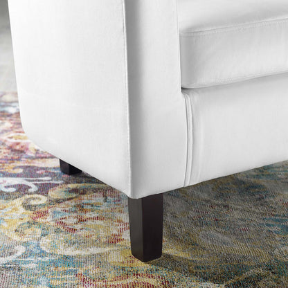 Prospect Performance Velvet Armchair, Velvet, White, 19331