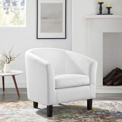 Prospect Performance Velvet Armchair, Velvet, White, 19331