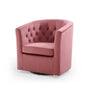 Prospect Tufted Performance Velvet Swivel Armchair, Velvet, Pink, 19333