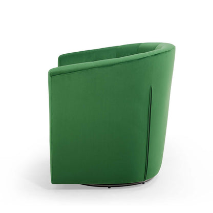 Prospect Tufted Performance Velvet Swivel Armchair, Velvet, Green, 19334