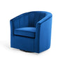 Prospect Performance Velvet Swivel Armchair, Velvet, Blue Navy, 19343
