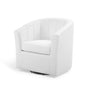 Prospect Performance Velvet Swivel Armchair, Velvet, White, 19345