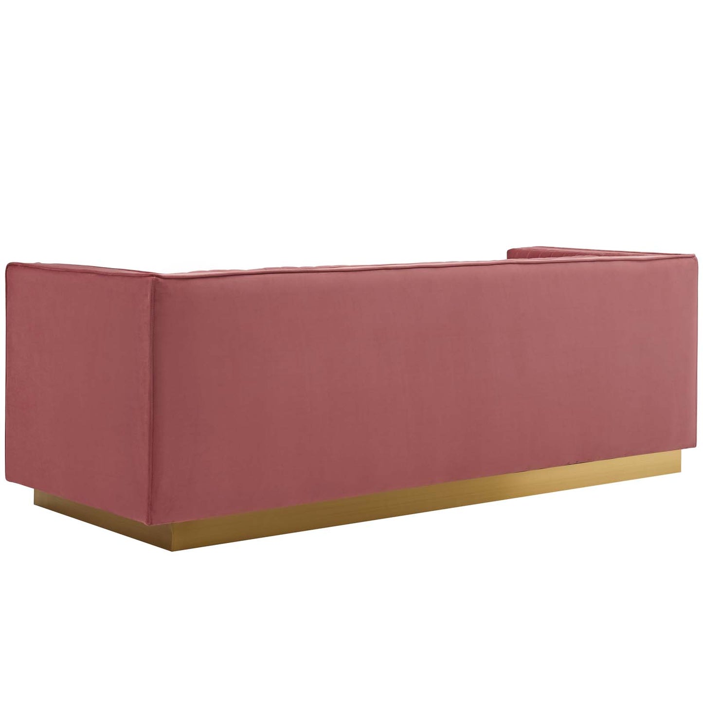 Sanguine 3 Piece Vertical Channel Tufted Upholstered Performance Velvet Set, Velvet, Pink, 19355