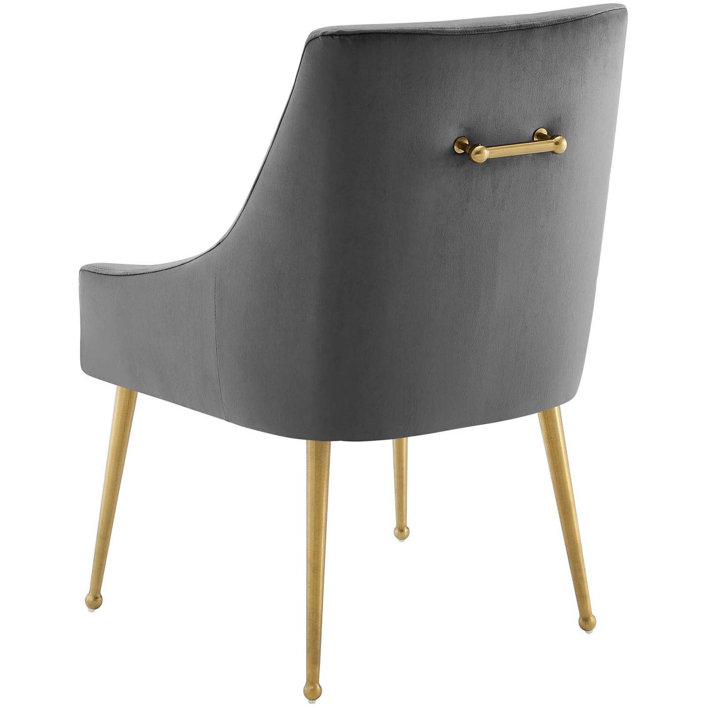 Discern Upholstered Performance Velvet Dining Chair Set of 2, Velvet, Metal Steel, Grey Gray, 19376