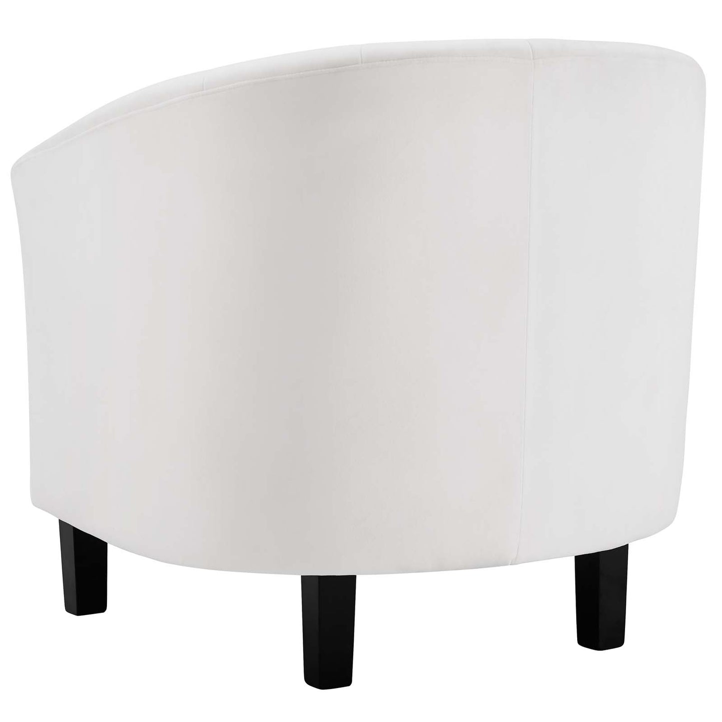 Prospect Channel Tufted Performance Velvet Armchair Set of 2, Velvet, White, 19391