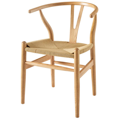 Amish Wood Dining Armchair Set of 2, Wood, Brown Natural, 19434