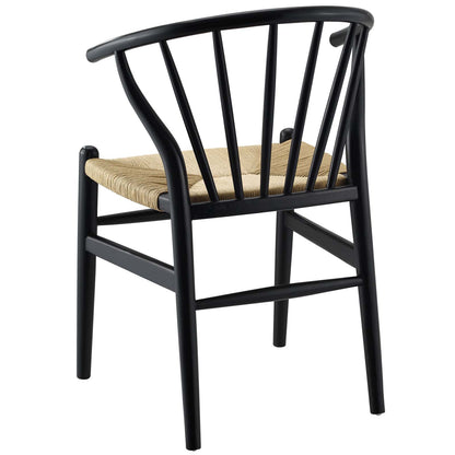 Flourish Spindle Wood Dining Side Chair Set of 2, Wood, Black, 19439