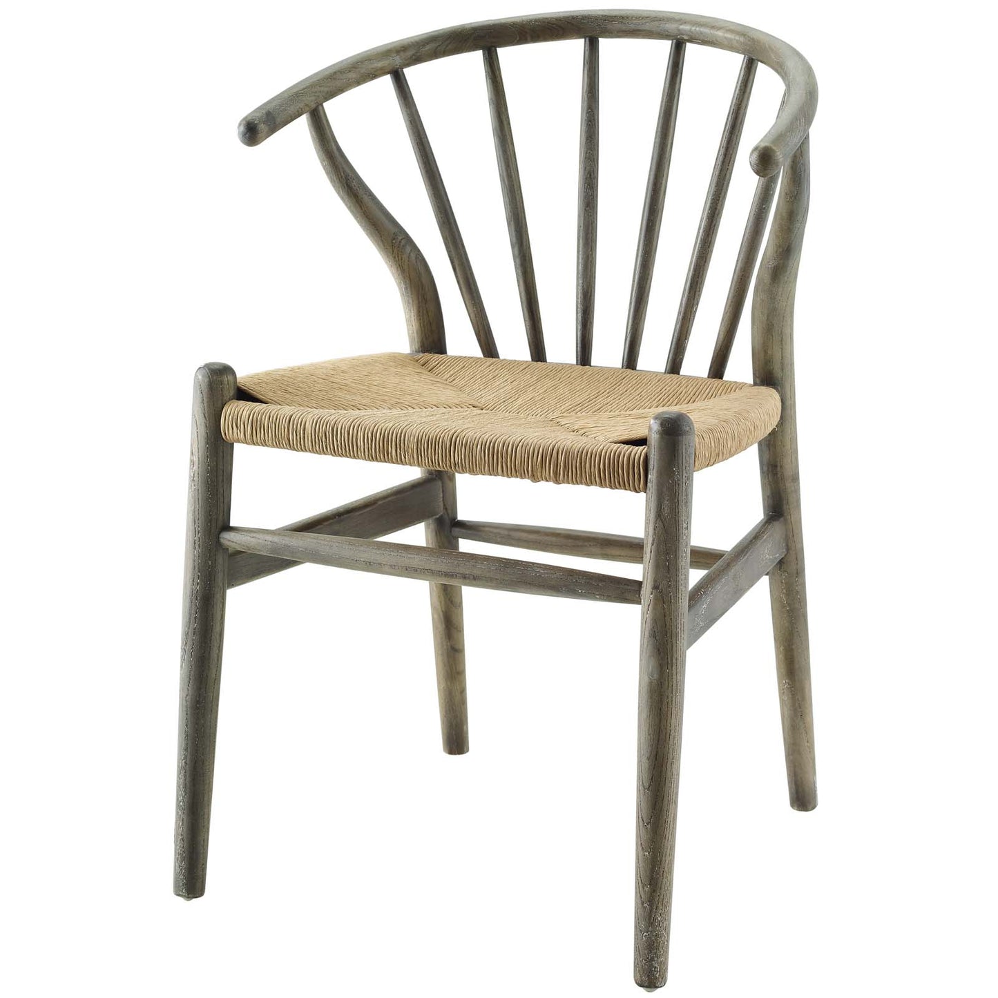 Flourish Spindle Wood Dining Side Chair Set of 2, Wood, Grey Gray, 19440