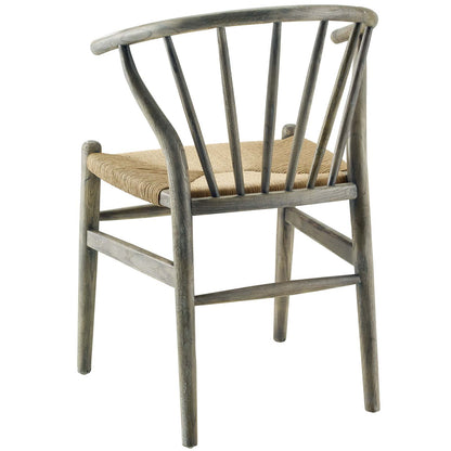 Flourish Spindle Wood Dining Side Chair Set of 2, Wood, Grey Gray, 19440
