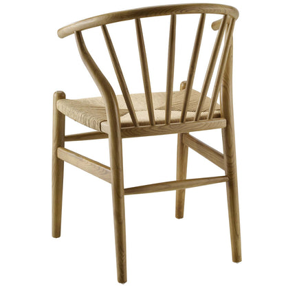 Flourish Spindle Wood Dining Side Chair Set of 2, Wood, Brown Natural, 19441