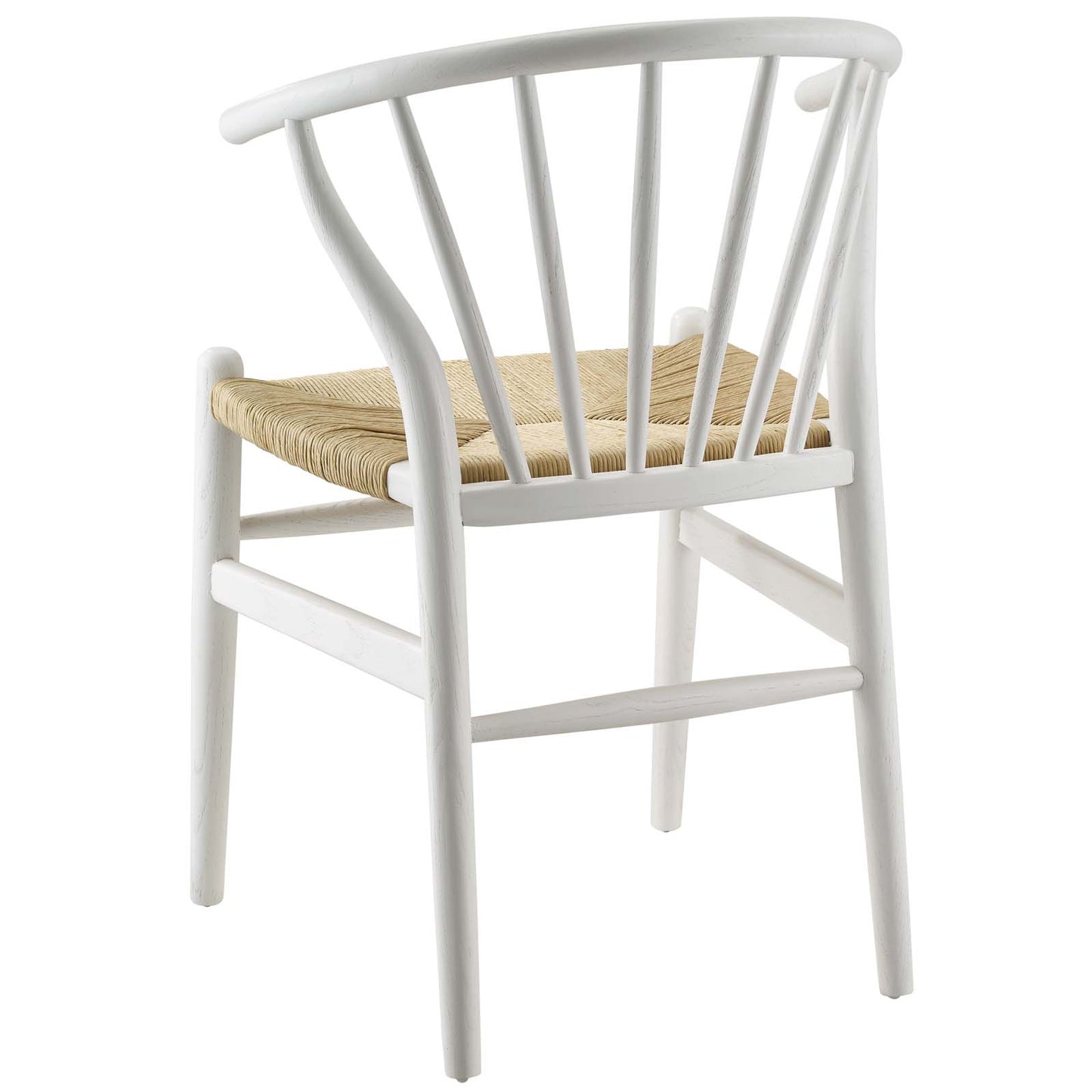 Flourish Spindle Wood Dining Side Chair Set of 2, Wood, White, 19442