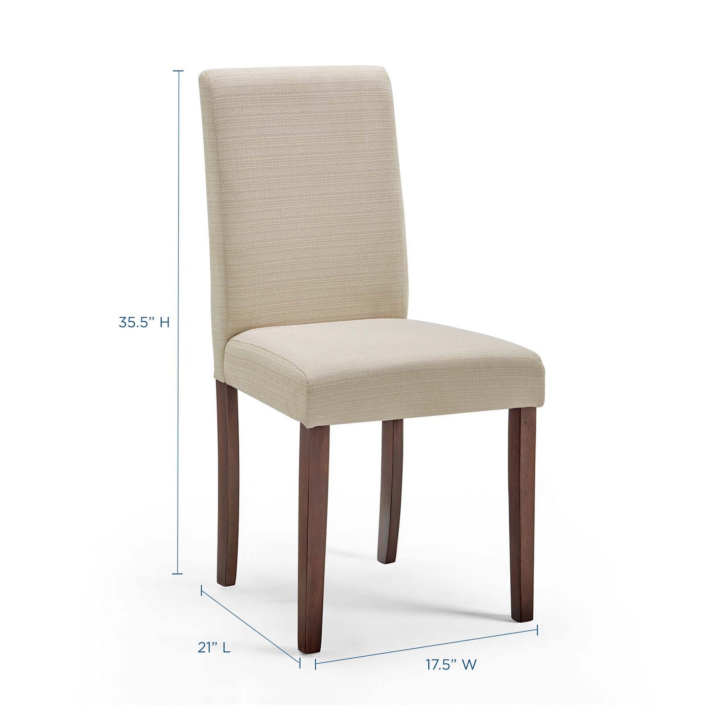 Prosper 5 Piece Upholstered Fabric Dining Set, Fabric, Drak Brown Beige, 19453