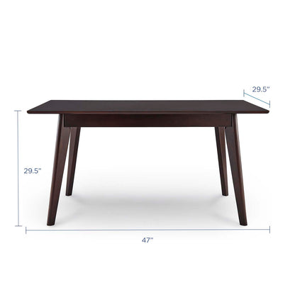 Prosper 5 Piece Upholstered Fabric Dining Set, Fabric, Drak Brown Beige, 19453