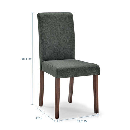 Prosper 5 Piece Upholstered Fabric Dining Set, Fabric, Drak Brown Grey Gray, 19455