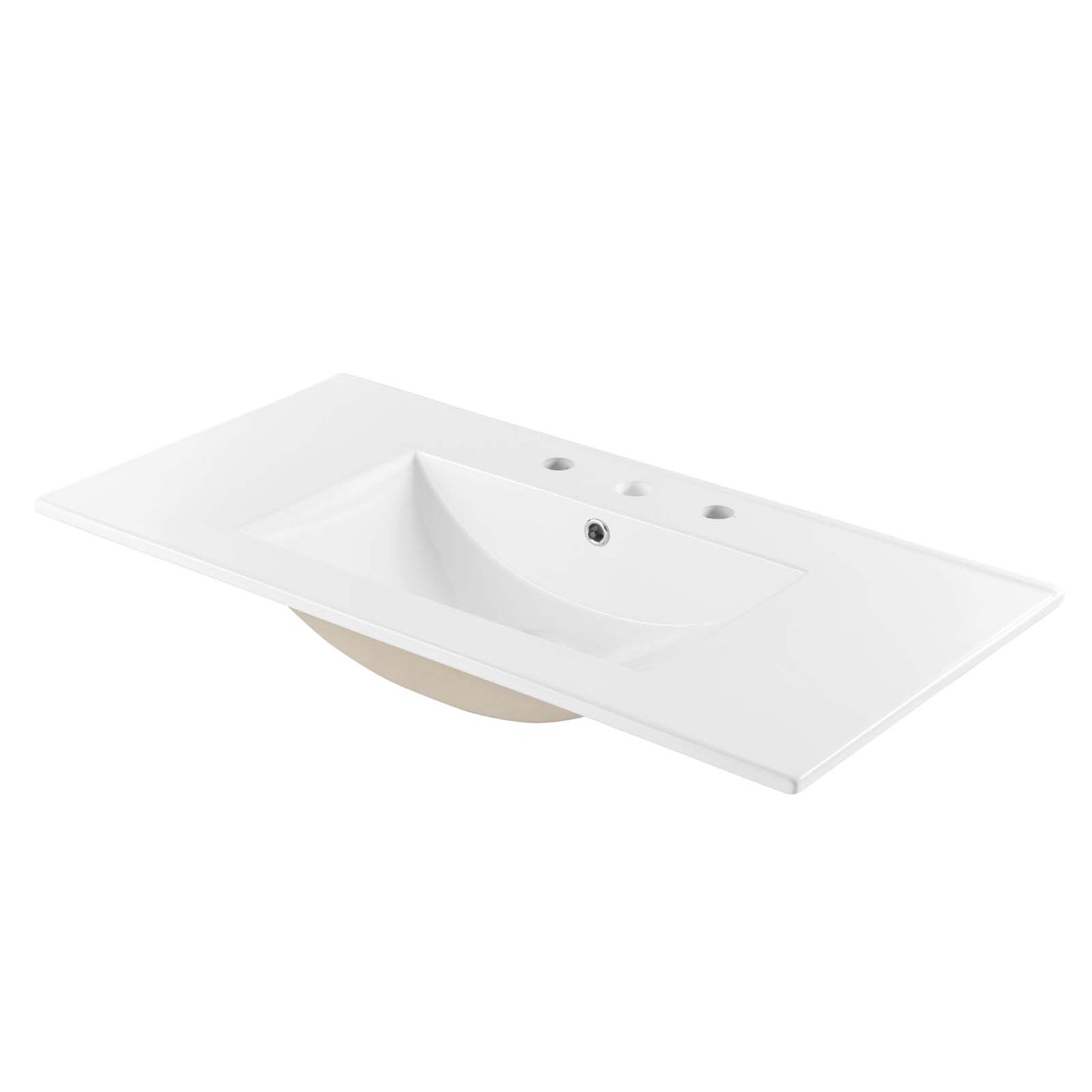 Cayman 36" Bathroom Sink, Ceramic, White, 19516